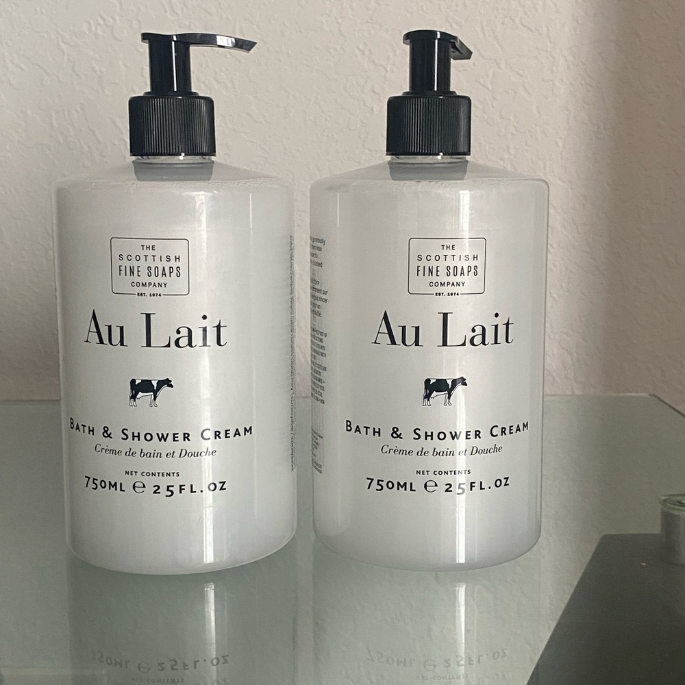 The Scottish Fine Soaps Company Au Lait Bath & Shower Cream 25Fl oz New